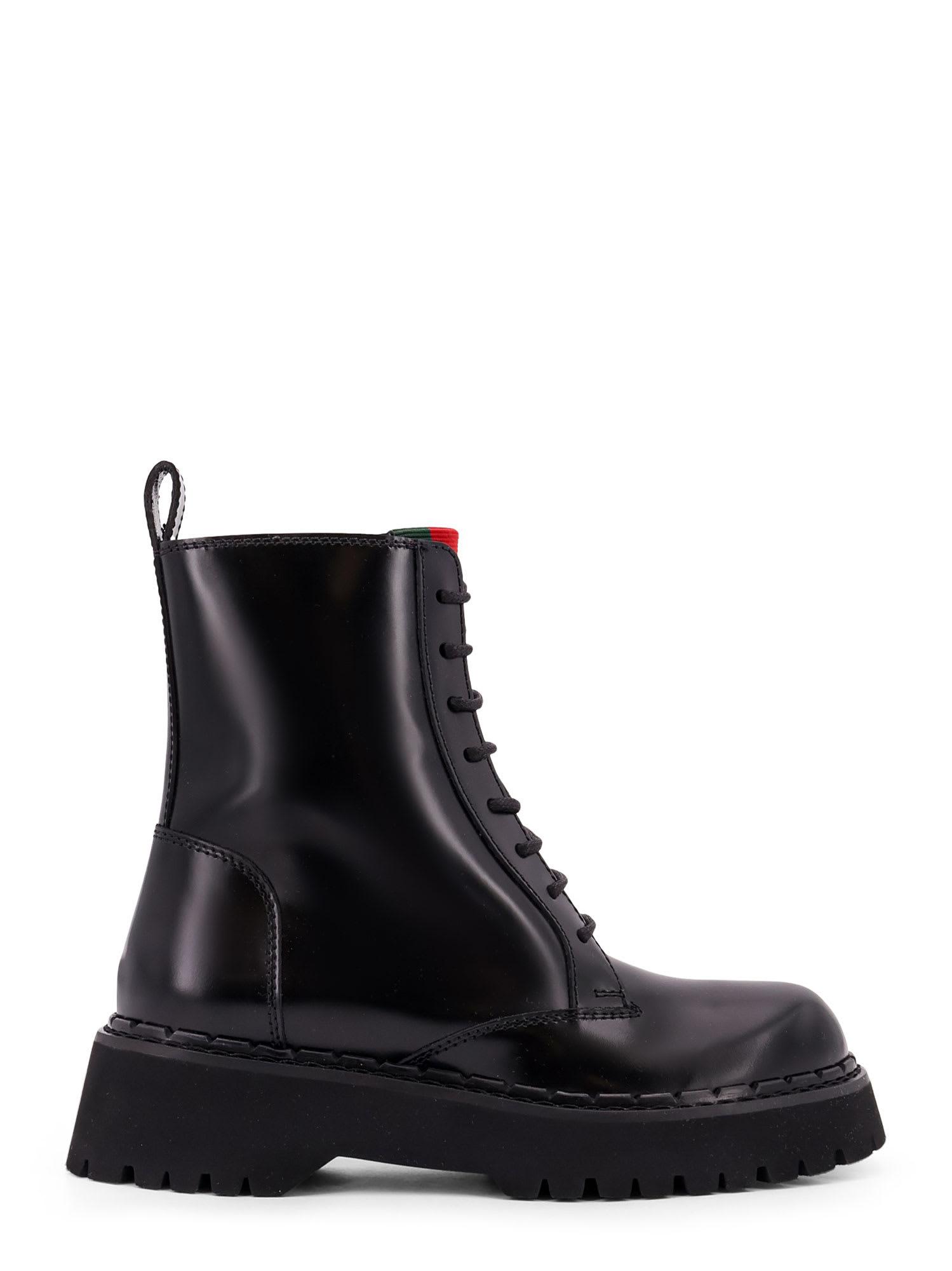 Gucci Women's Leather Ankle Boots in Black