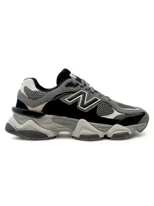 New Balance Black Suede Mesh Sneakers