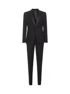 GIORGIO ARMANI ICON Black virgin wool tuxedo suit