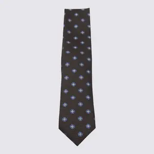 ZEGNA Brown Silk Tie
