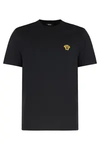 Versace Embroidered Cotton T-shirt