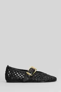 Zimmermann Helix Ballet Flats in Black Leather