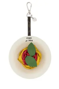Fendi Multicolor Leather Spaghetti Charm Keyring