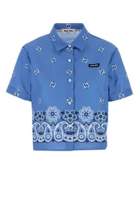 Miu Miu Printed Poplin Shirt