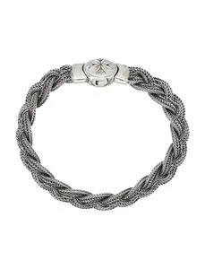 Emanuele Bicocchi Diamond-cut Flat Braided Bracelet