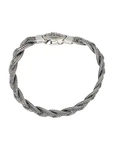 Emanuele Bicocchi Large Diamond-cut Flat Braided Bracelet