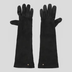 Max Mara Black Leather Gloves
