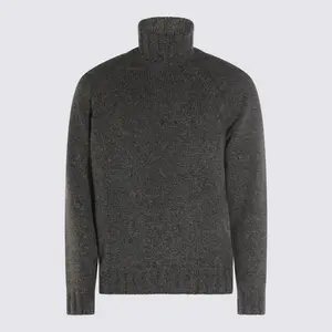 ZEGNA Dark Grey Cashmere Knitwear