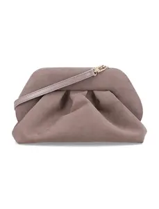 THEMOIRè Tia Suede Clutch and Shoulder Bag
