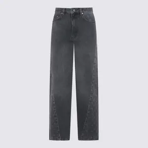 Marine Serre Dark Grey Cotton Jeans