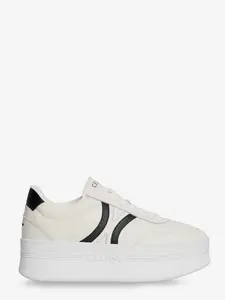 Celine Leather Block Sneakers with Triomphe Logo