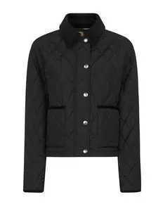 BURBERRY Black Quilted Nylon Cropped Jacket
