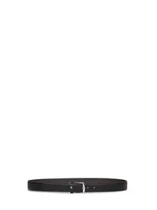 FERRAGAMO Black Leather Reversible Belt