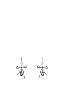 MARNI Silver Bow Drop Earrings