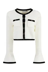 Self-Portrait Women's Knit Cardigan in White
