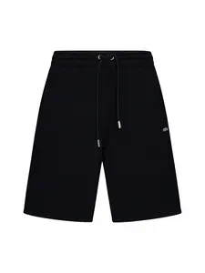 Off-White Bermuda Shorts With Rear Detail In Cotton