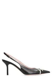 Valentino Garavani Women's Leather Slingback Pumps in Black