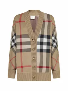 Burberry Embroidered Polyester Blend Cardigan