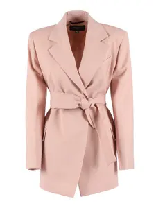 WEEKEND MAX MARA Powder Pink Wool Teso Blazer & Jacket