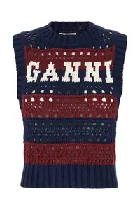 GANNI Multicolor Cotton And Polyester Vest