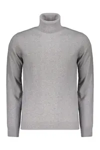 Moorer Grey Sweater With High Collar, Comfort And Style