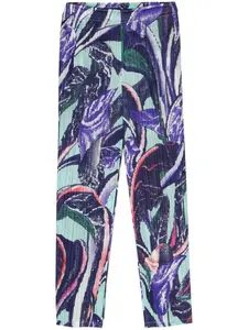 Pleats Please Issey Miyake Pleated Cropped Trousers