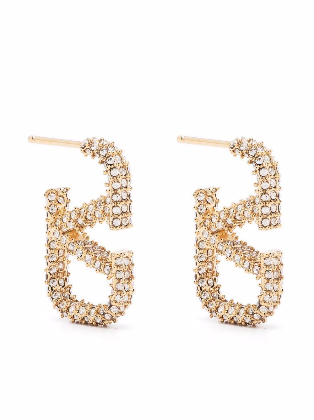Valentino Garavani Vlogo Signature Strass Earrings