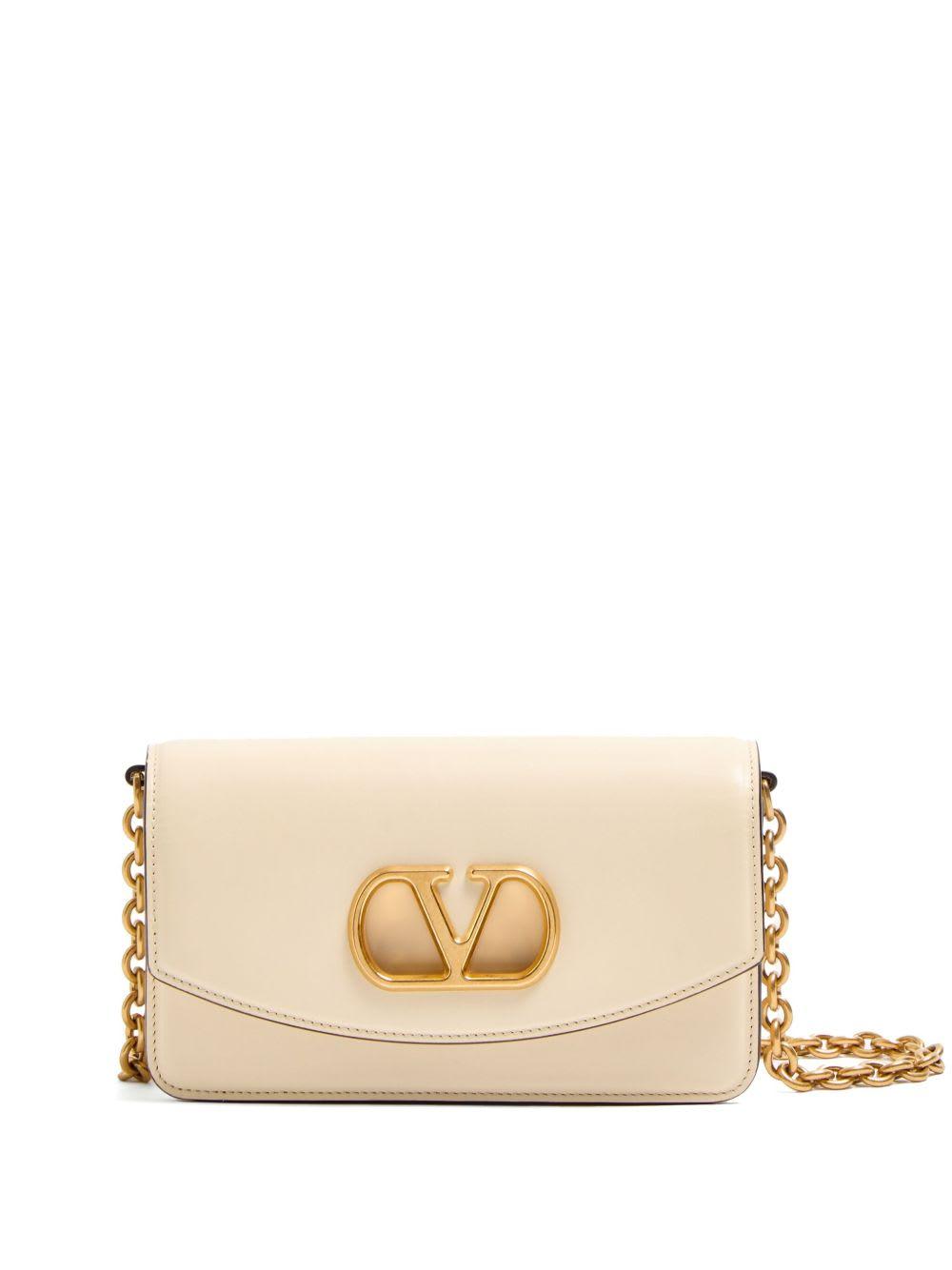 Valentino Garavani Vain Small Leather Clutch