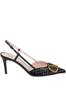 Valentino Garavani Vlogo Signature Leather Pumps