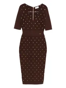 Elisabetta Franchi V-necked Midi Dress