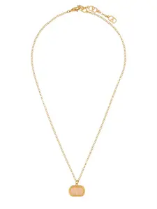 Valentino Garavani Brass And Enamel Ovalette Necklace