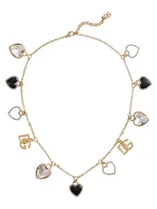 Dolce & Gabbana Italian Tailoring Necklace With Hearts