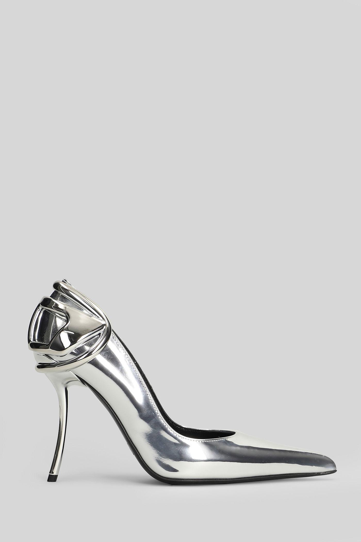 Diesel Ten & half Pumps in Silver Polyester