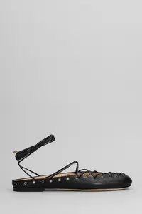 Chloé Women's Leather Ghillie Ballerinas in Black