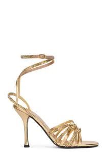 Valentino Garavani Elegant High-heeled Golden Shoes