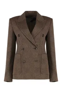 Max Mara Double-breasted Blazer Zulma In Prince Of Wales