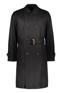 Herno Black Elegant Trench Coat With Adjustable Belt