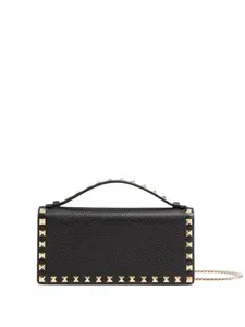 Valentino Garavani Rockstud Leather Wallet On Chain
