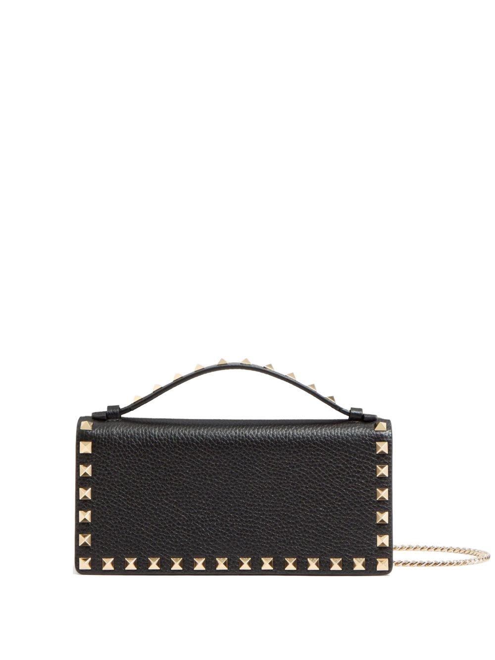 Valentino Garavani Rockstud Leather Wallet On Chain