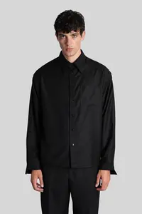 costumein Richard Shirt in Black Wool