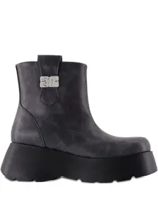 Ganni Leather Ankle Boots