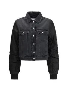 GANNI Black Rigid Denim Jacket