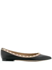 Valentino Garavani Women's Rockstud Leather Ballet Flats
