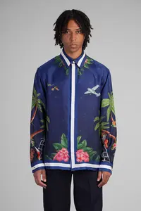 Casablanca Shirt In Blue Silk