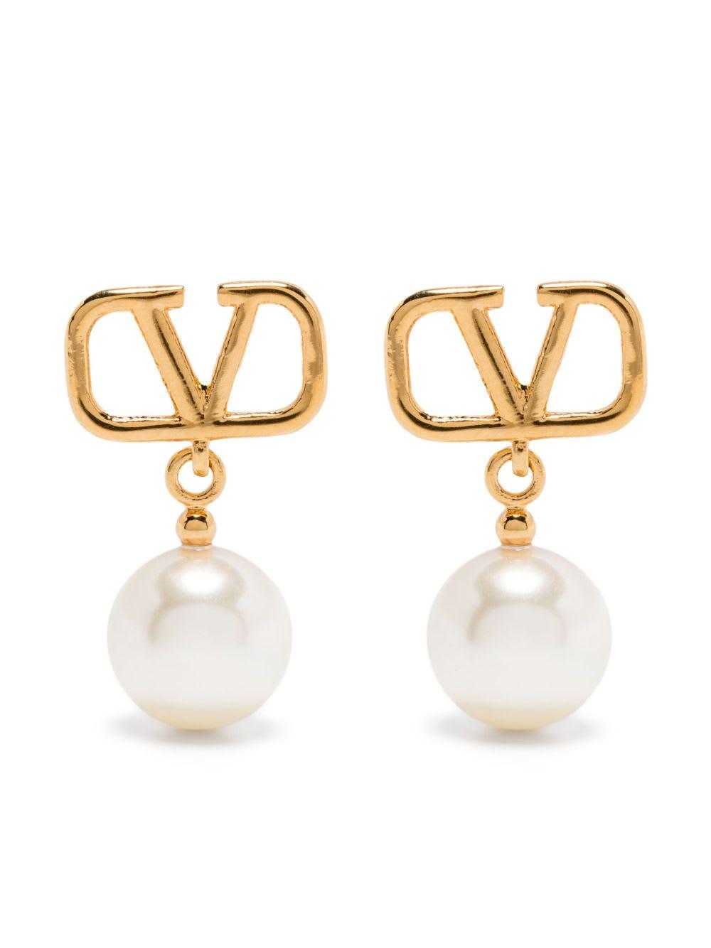 Valentino Garavani Vlogo Signature Pearls Earrings
