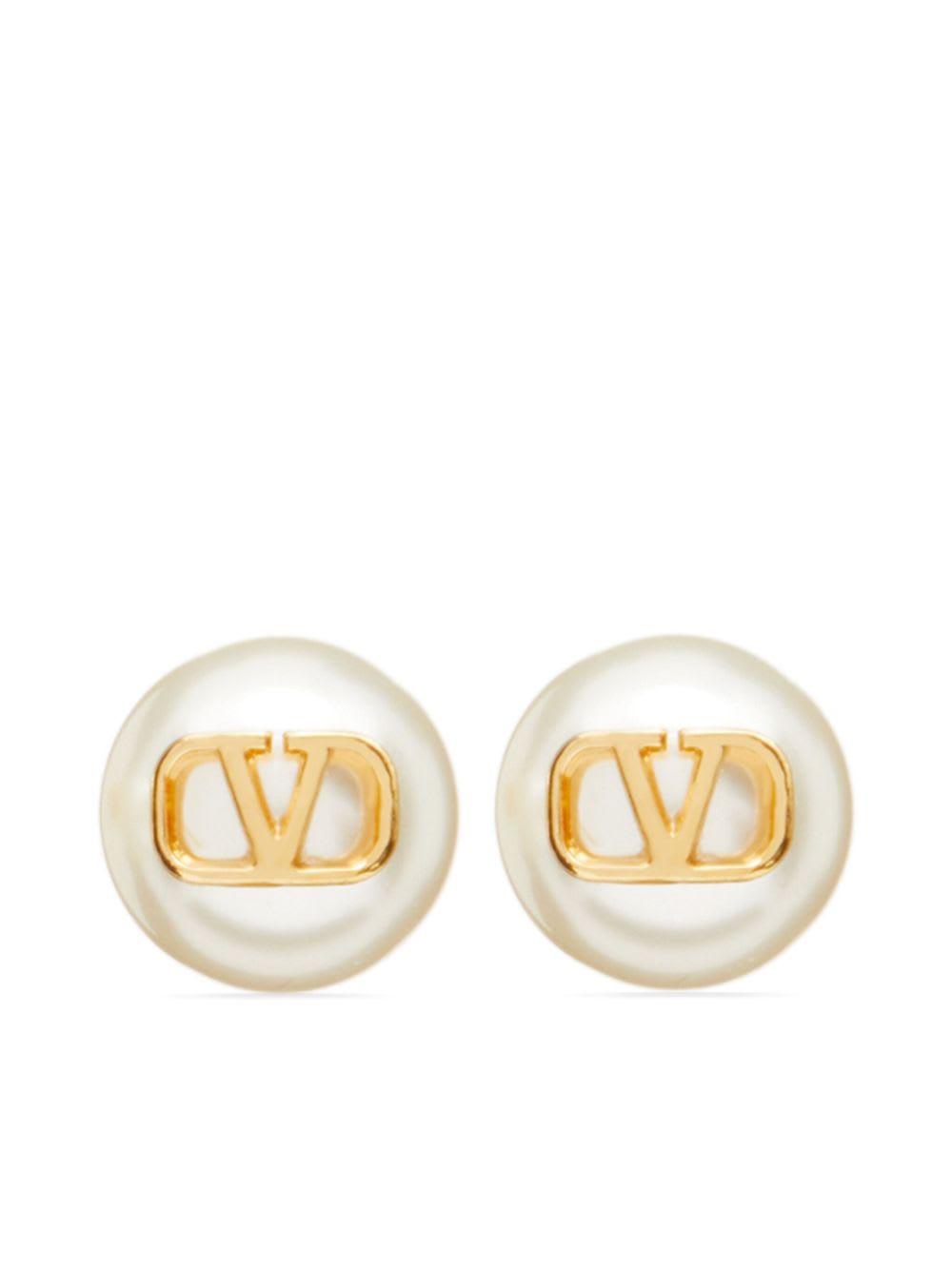 Valentino Garavani Vlogo Signature Pearls Earrings