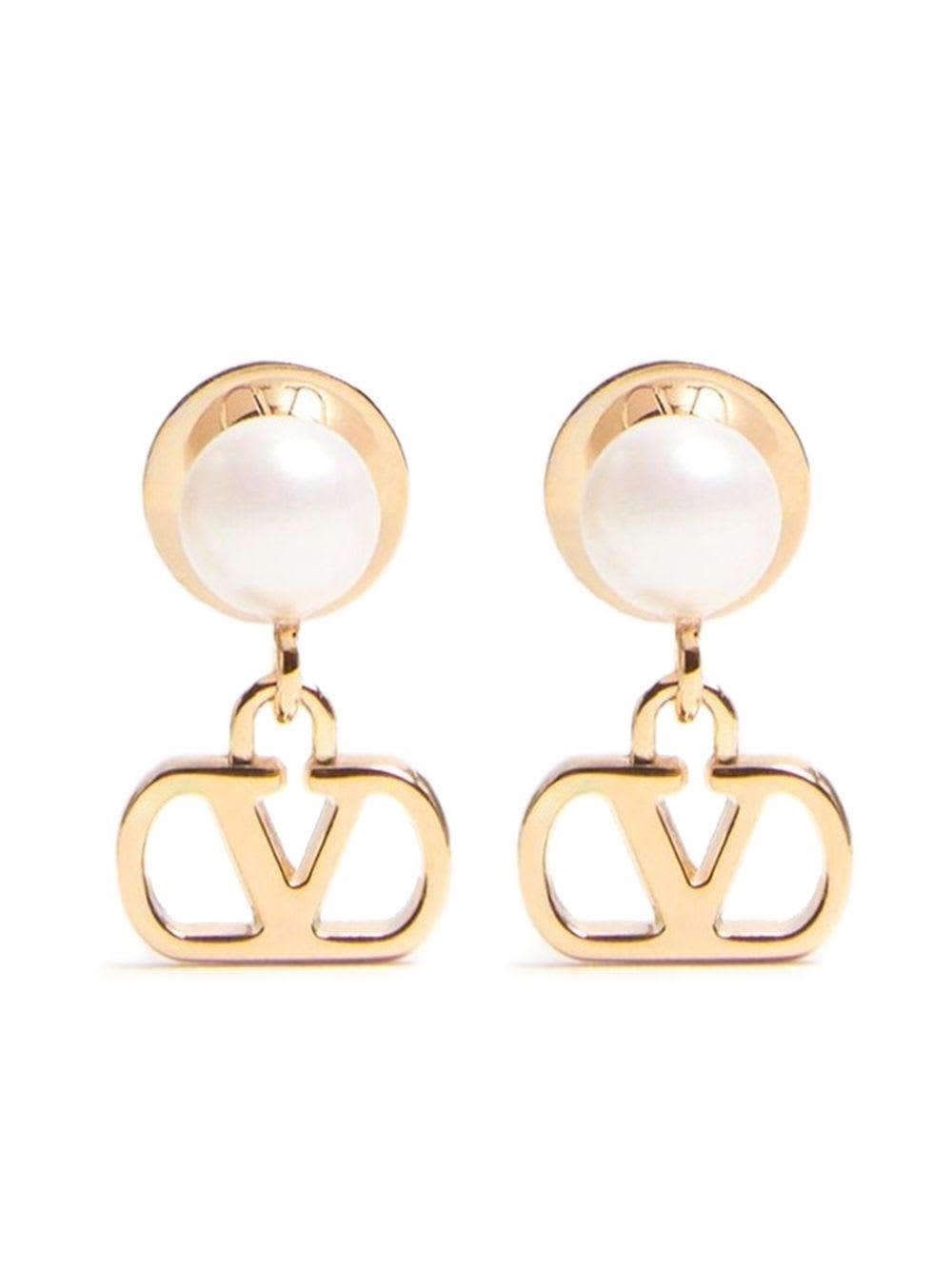 Valentino Garavani Vlogo Pearls Earrings