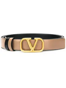 Valentino Garavani Leather Reversible Vlogo Belt