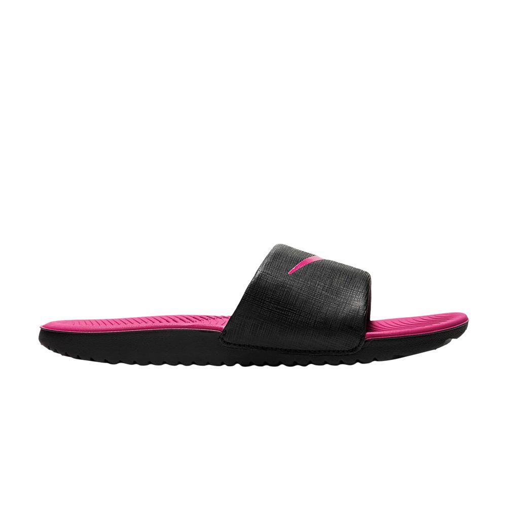 Nike Kawa Slide Black Vivid Pink
