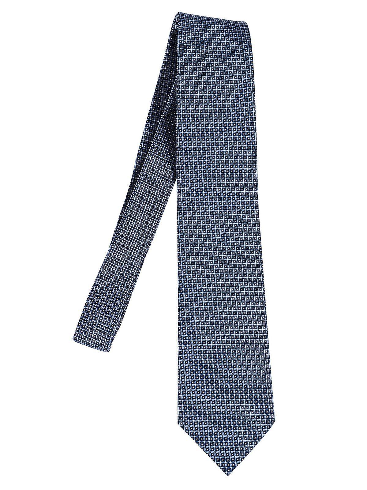 Zegna Pattern Jacquard Pointed-tip Tie